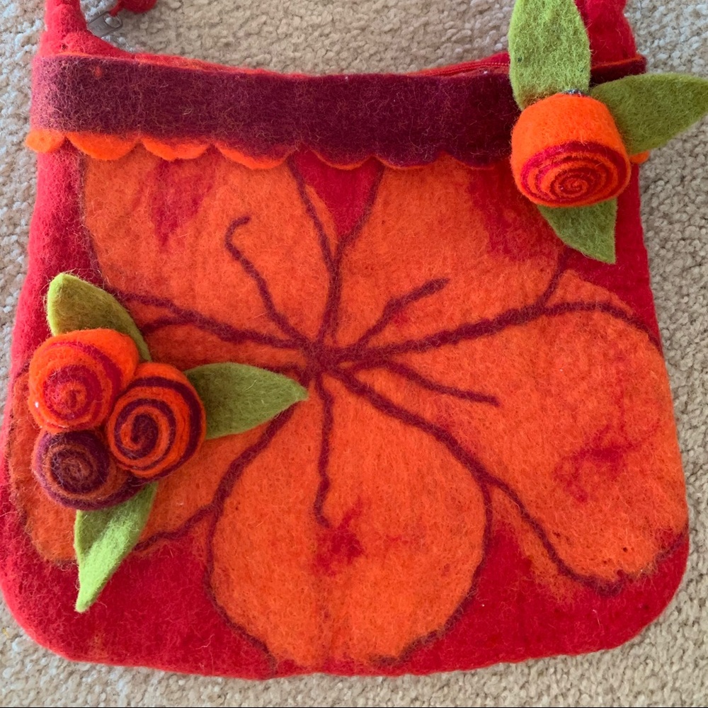 Hand made bag, felt